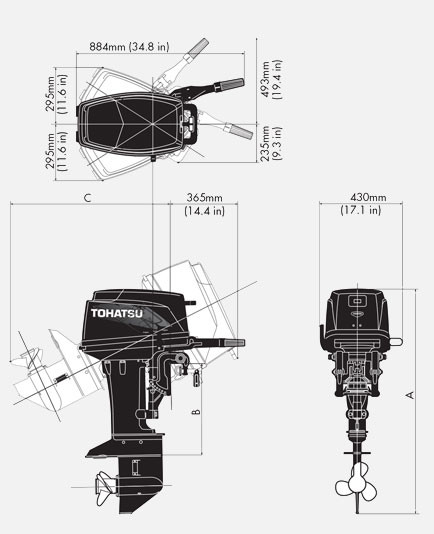 Лодочный мотор Tohatsu M30H S