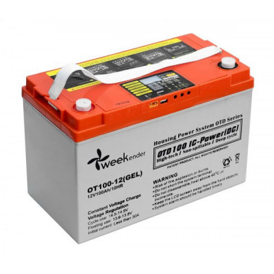 Гелевый аккумулятор Weekender DC-LVD 100 Ah 12V с дисплеем, контроллером и LVD