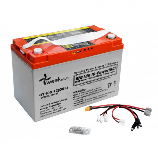 Гелевый аккумулятор Weekender DC-LVD 100 Ah 12V с дисплеем, контроллером и LVD