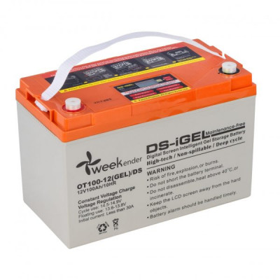 Гелевый аккумулятор Weekender DC 100 Ah 12V с дисплеем