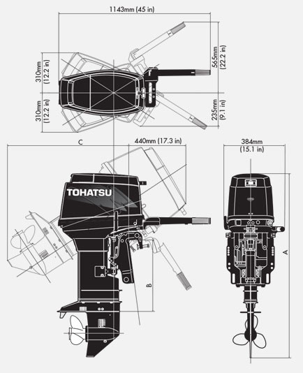 Лодочный мотор Tohatsu M50D2 EPTOL