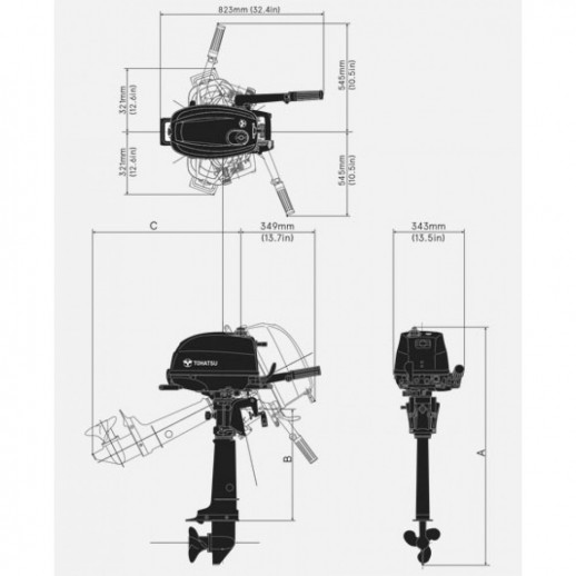 Лодочный мотор Tohatsu MFS5D SL