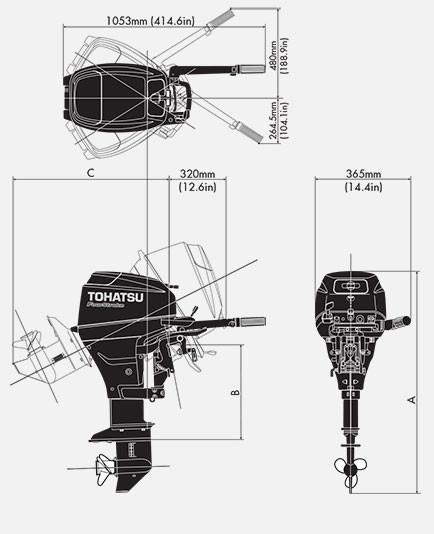 Лодочный мотор Tohatsu MFS20E EFS